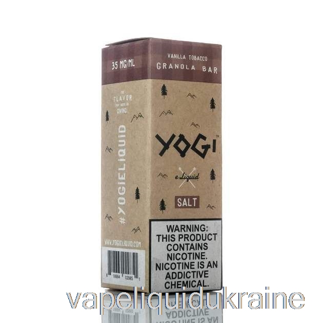 Vape Liquid Ukraine Vanilla Tobacco Granola Bar - Yogi SALTS E-Liquid - 30mL 35mg